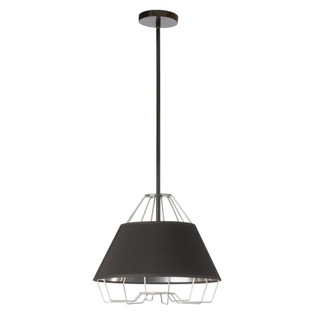 Dainolite 4Lt 24In. Diameter Pendant Bk/Gld ROC-2420-698